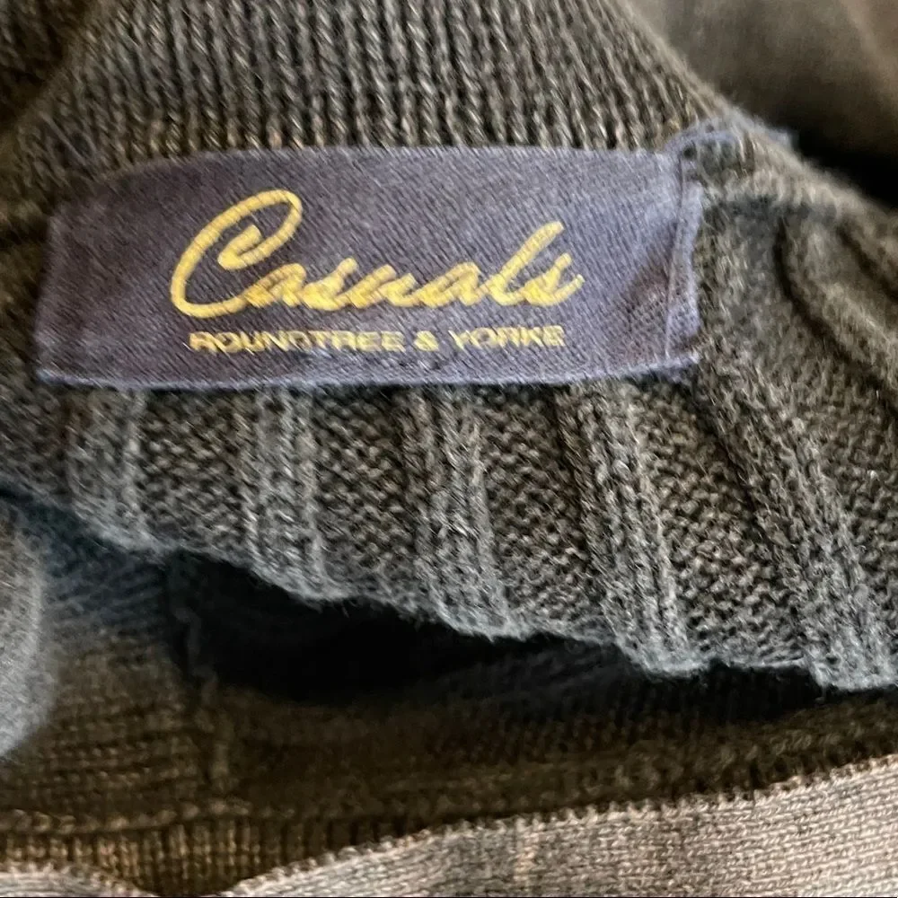 Roundtree & Yorke Casuals Ribbed Zip Neck‎ Sweater